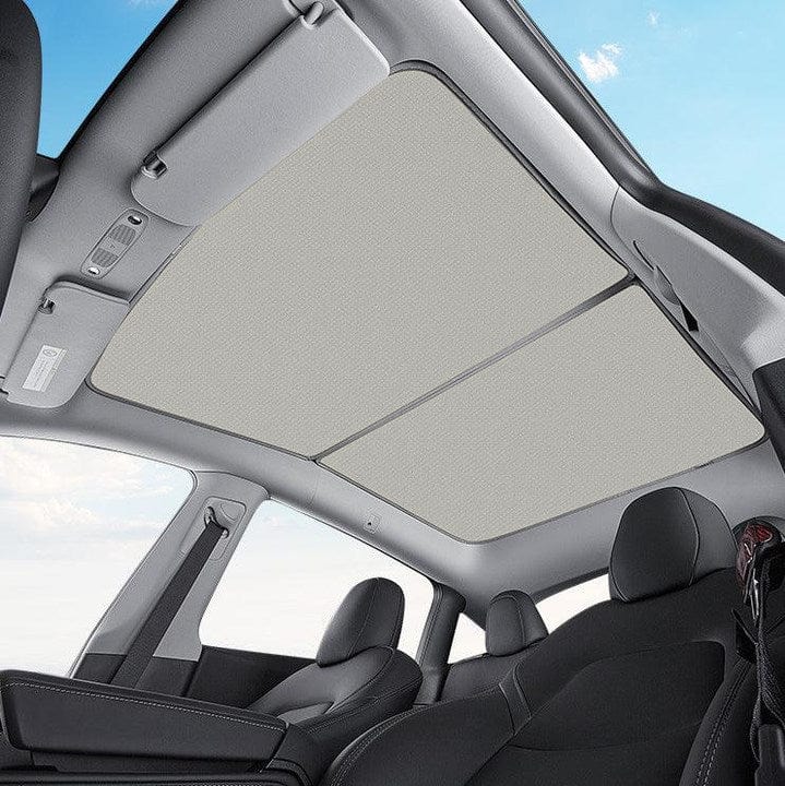 Split Glass Roof Sunshade for Tesla Model Y(2020-2024) Sun Visor Accessories Sun Blocking Heat Shade