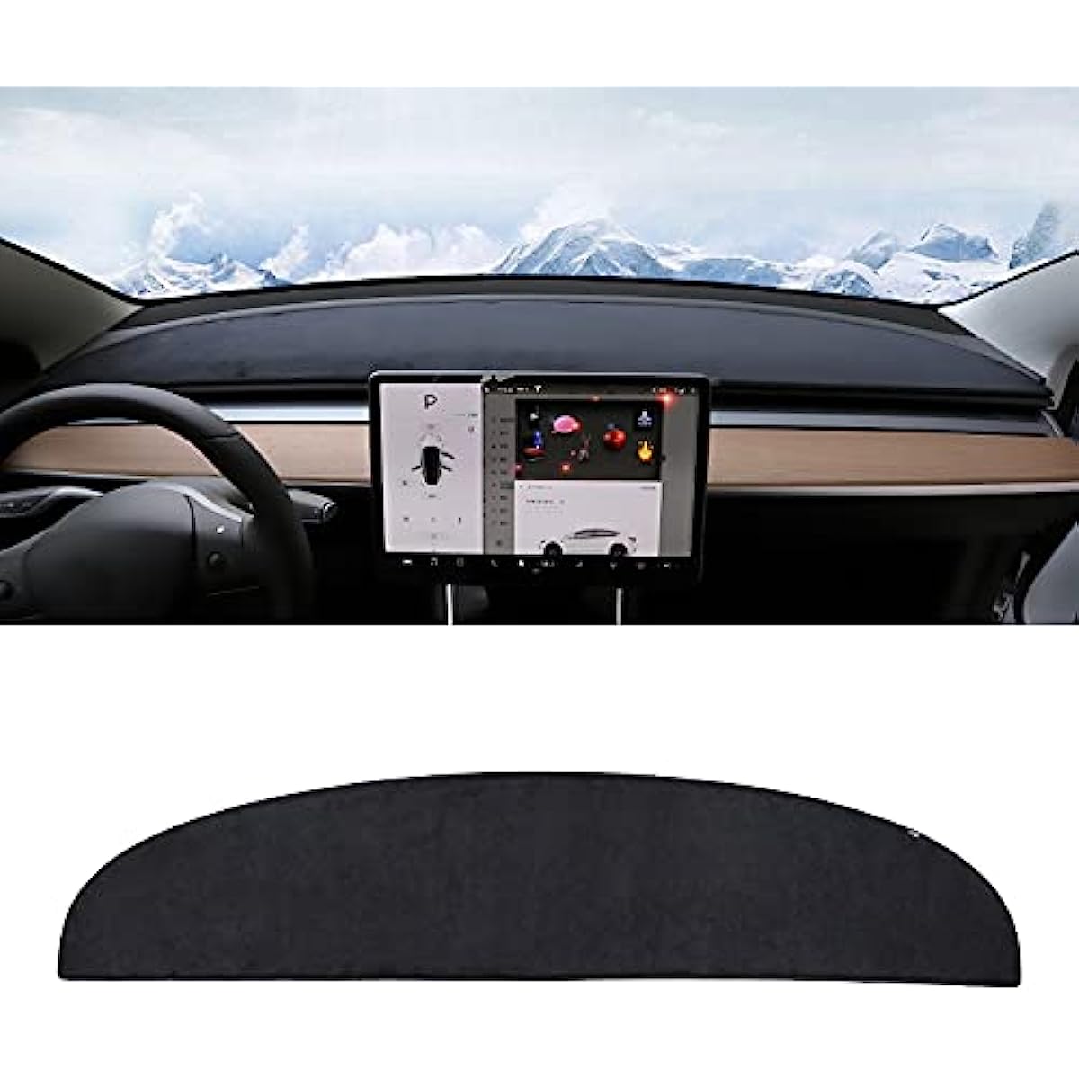 Dashboard blackout mat  for Tesla Model 3/Y 2017-2023